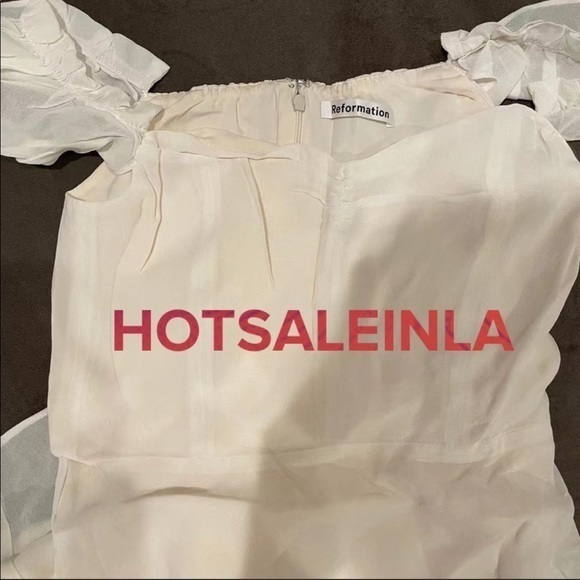 Reformation Butterfly Dress in Ivory *NEW* - Picture 5 of 7